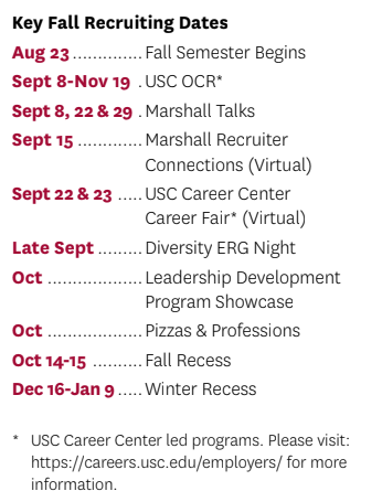 Key Fall Recruiting Dates 