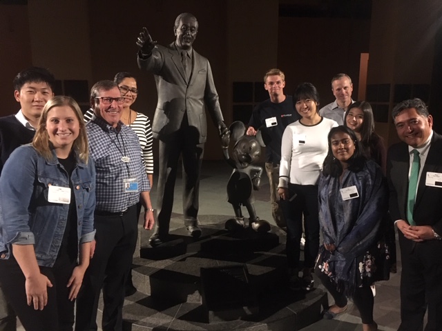 Professor Ching visiting the Disney studios in Burbank with students from ACCT/BUAD 385x Introduction to Risk Management and Insurance.